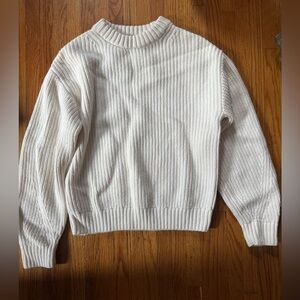 & Other Stories Cream Ribbed Sweater
